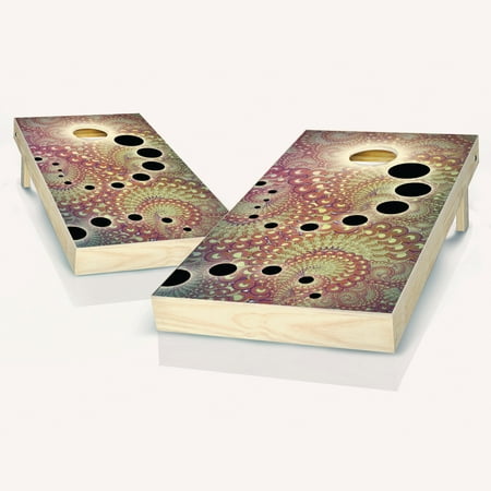 Skip's Garage Fractal Shift Solid Wood Cornhole Board Set