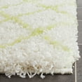 thumbnail image 6 of SAFAVIEH Moroccan Luvenia Geometric Shag Runner Rug, Ivory/Green, 2'3" x 8', 6 of 6