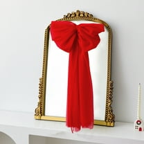 Red Christmas Bows Outdoor Decorations For Wreath 29.53x13.78in Large Christmas Bow Ornaments Snow Veil Ribbon Bows Christmas Tree Decorations Wreath Decoration for Xmas Party Home Decor