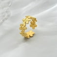 thumbnail image 5 of 18K Gold Plated Adjustable Rings for Women Dainty Plant Flower Olive Leaf Wrap Ring Trendy Friendship Olive Branch Nature Inspired Jewelry, 5 of 6