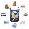 thumbnail image 3 of Lsque Vintage Starry Sky Puppy pattern Laundry Hamper Basket, Tall Woven Rope Hamper Basket for Clothes, Lightweight Storage Basket, Collapsible Waterproof-, 3 of 8