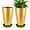 Gold, variant on FIASON 2 Pack 21"H Gloss Gold Round Tall Planters, Indoor Outdoor Plant Pots with 2-in-1 Removable Shelf & Drainage Holes, Modern Flower Pots for Front Door Porch Patio Entryway Decor