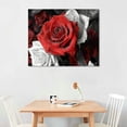 thumbnail image 2 of EastSmooth Black White And Red Rose Canvas Wall Art, Abstract Rose Flowers Picture Artworks Painting Print Posters Modern Home Decorations Framed Ready To Hang For Living Room Bedroom Bathroom Kitchen, 2 of 6