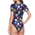 thumbnail image 4 of Naloa Colorful Jellyfish Women's Short-Sleeved Onesie, One-Piece Swimsuit for Parties, dates, clubs - X-Large, 4 of 9