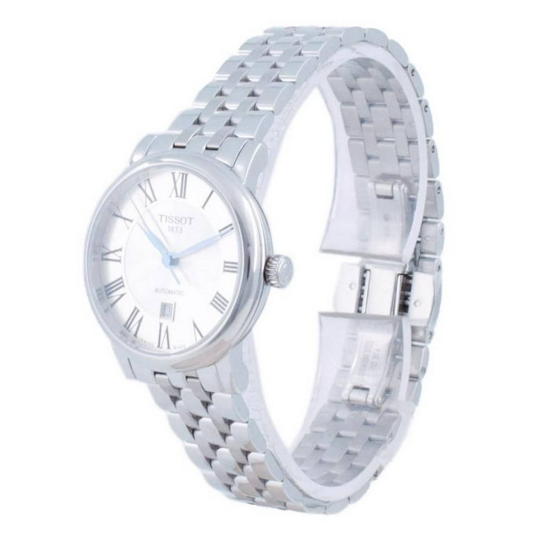 時計 TISSOT T-Classic Women's Automatic Tissot Couturier Automatic Silver Dial Pink Leather Strap