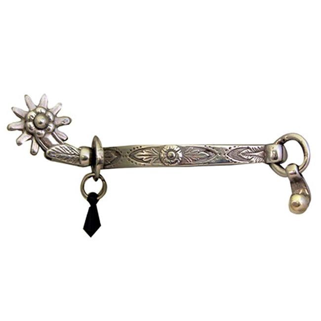 240918 Feather Design Western Spur with Removable Jingle Bobs