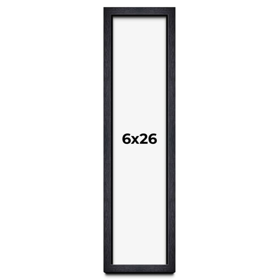 6x26 Shadow Box Frame Black | 1 Inches Deep Real Wood Farmhouse Shadowbox Display Frame | UV