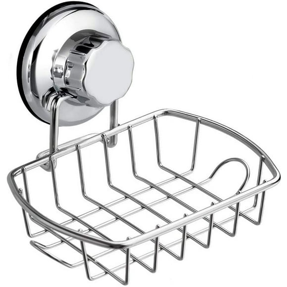Soporte para jabón de baño con ventosa de vacío súper fuerte y gancho, jabonera, bandeja para jabón en barra y soporte para esponja para ducha, baño, bañera y fregadero de cocina.