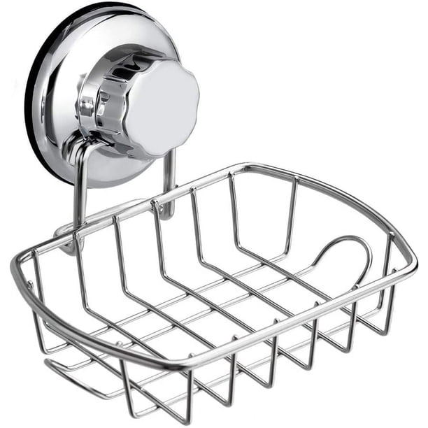 Soporte para jabón de baño con ventosa de vacío súper fuerte y gancho, jabonera, bandeja para jabón en barra y soporte para esponja para ducha, baño, bañera y fregadero de cocina.