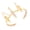 Gold, variant on Comfortable And Lightweight Rhinestones Claws Setting Bracelet Versatile Bangle Finger Open Rings For Women