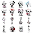thumbnail image 2 of pulseras plata plateada pandora charm pantalones rojos de mickey mouse charms cuentas mujeres joyería de regalo de moda Gao Jiahui unisex, 2 of 2