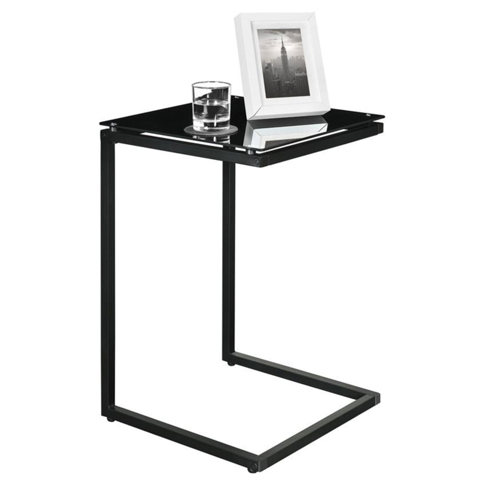 Ameriwood Home Crane Glass Top C Table Black Com