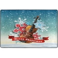 thumbnail image 4 of Dreamtimes Merry Christmas Non-Slip Area Rug 36"x24", Snowflake Guitar Floor Carpet Comfort Floor Mats Decor for Indoor Front Porch,Living Room, Bedroom,Kitchen, 4 of 5