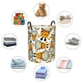 thumbnail image 3 of Lsque Giraffes Head pattern Laundry Hamper Basket, Tall Woven Rope Hamper Basket for Clothes, Lightweight Storage Basket, Collapsible Waterproof-Small, 3 of 8