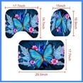 thumbnail image 4 of Modern Blue Butterfly Shower Curtain Set with Rugs, Toilet Lid Cover, Bath Mat, 3D Butterfly Roses Bathroom Decor Shower Curtain Sets, Soft Waterproof Fabric Bathroom Shower Curtains with Hooks, 4 of 6