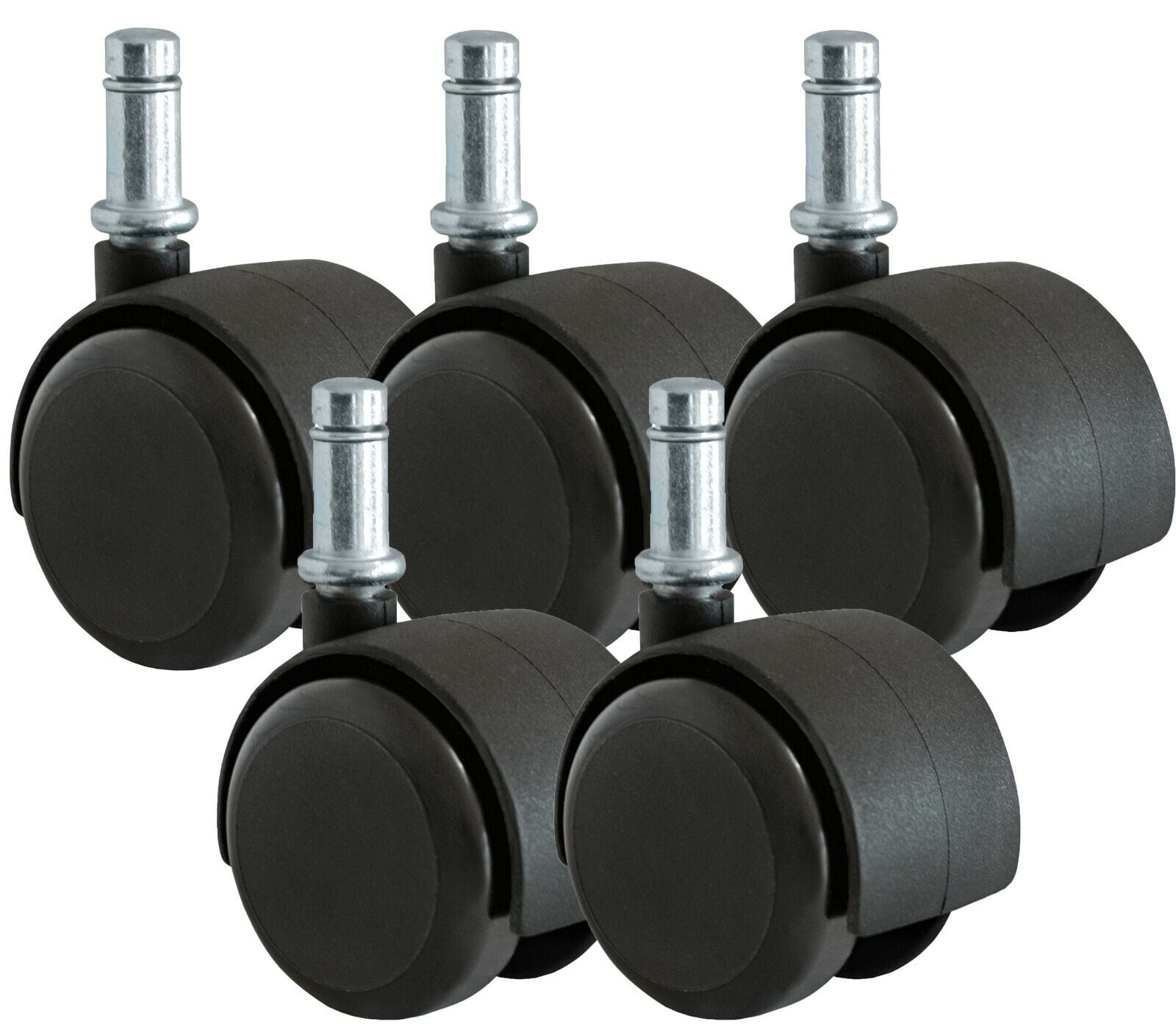 5 Laminate Wooden Floor Office Chair PU Rubber Casters Soft Twin Wheel