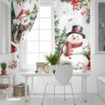 thumbnail image 4 of Hokiten Snowman Christmas Blackout Curtains | Light Blocking Print Window Curtains, Xmas Tree Botanical Snowflake Thermal Insulated Window Drapes for Living Room Kitchen Cafe (2 Panels, 84"W x 63"L), 4 of 7