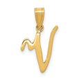 thumbnail image 1 of 14k V Script Initial Pendant YC993V (18mm x 12mm), 1 of 2