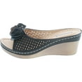 thumbnail image 2 of Gc Shoes Women's Sydney Rosette Slide Wedge Sandals, 2 of 7