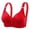 Red, variant on Lixiuxyad Women's Sports Bras Women's Large Sized Steel Rimless Jacquard Thin Cup Four Buckle Underwear Side Comfortable Breathable And Adjustable Bra