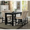 thumbnail image 5 of Furniture of America Freiden Rustic Counter Height Dining Table, Antique Black, 5 of 7