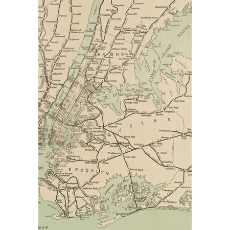 Poetose Notebooks: 1921 Freight Map of the Metropolitan District of New York and its Vicinity - A Poetose Notebook / Journal / Diary (50 pages/25 sheets) (Paperback)