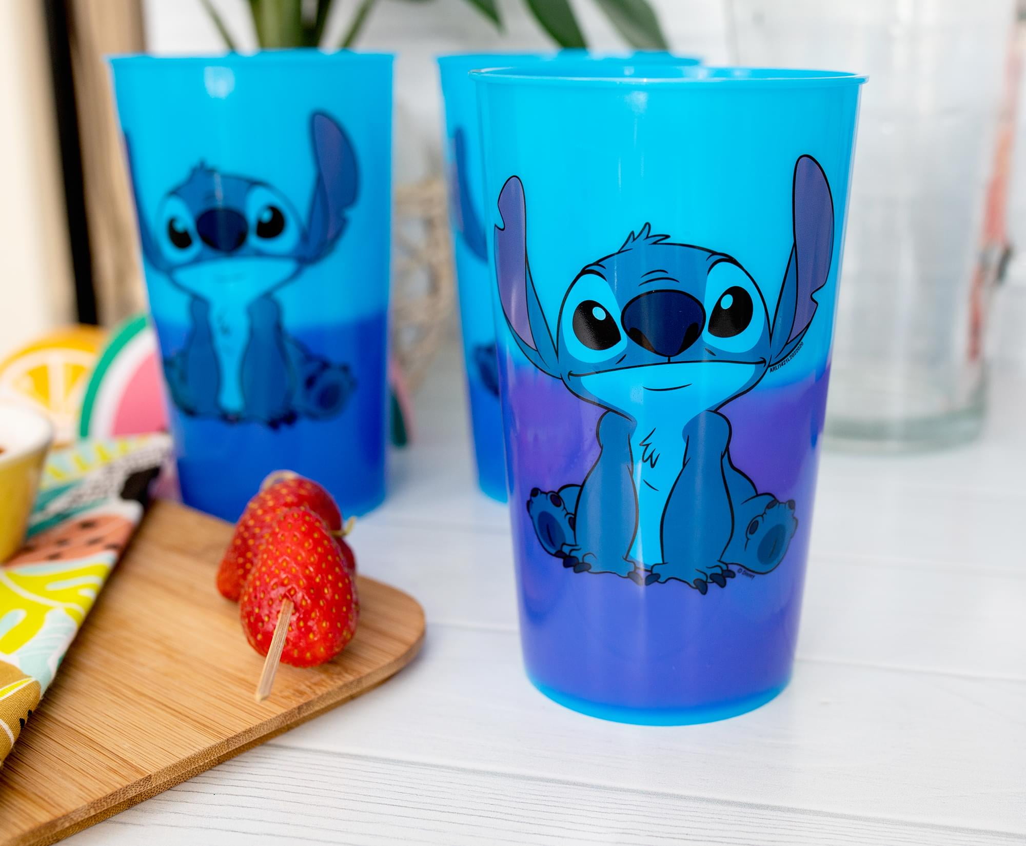 Disney Stitch & Scrump Fruit Boba Tea Double Wall Travel Cup Lid