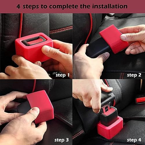 Car Seat Belt Buckle Holder, Flexible Silicone Buckle, Buckle Booster