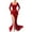 Red, variant on Women'S Long-Sleeved V-Neck Temperament Slim High-Waisted Gloves Vintage Dress,Velvet Bridesmaid Dresses for Women 2025 Mermaid Ruched Sweetheart Prom Formal Evening Gown with Slit