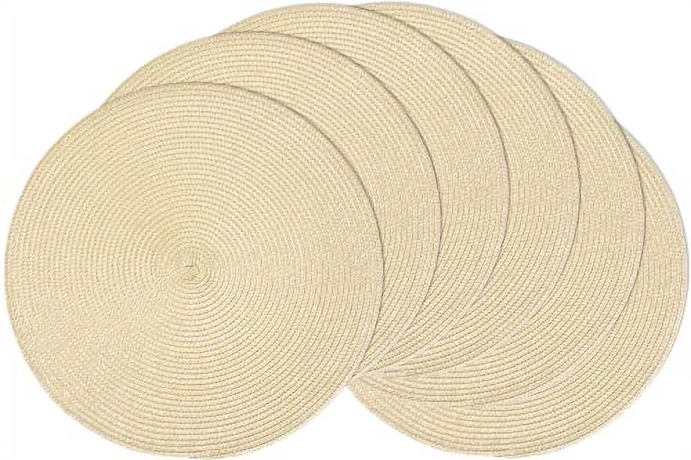 Placemats 15 Inch Round Table Mats for Dining Tables Woven Heat