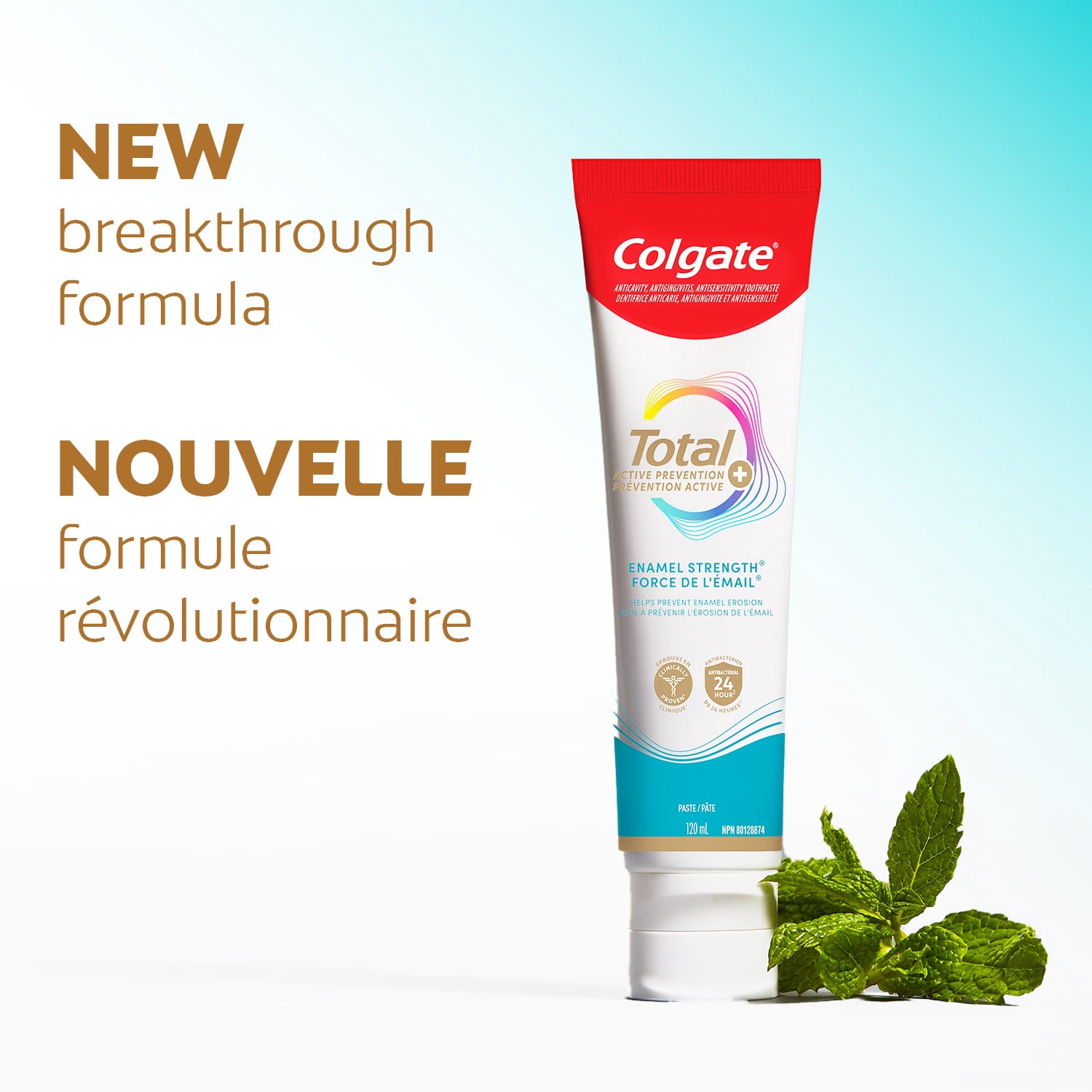 Colgate Total Prevention Active Plus Dentifrice Émail, Menthe, 120 ml