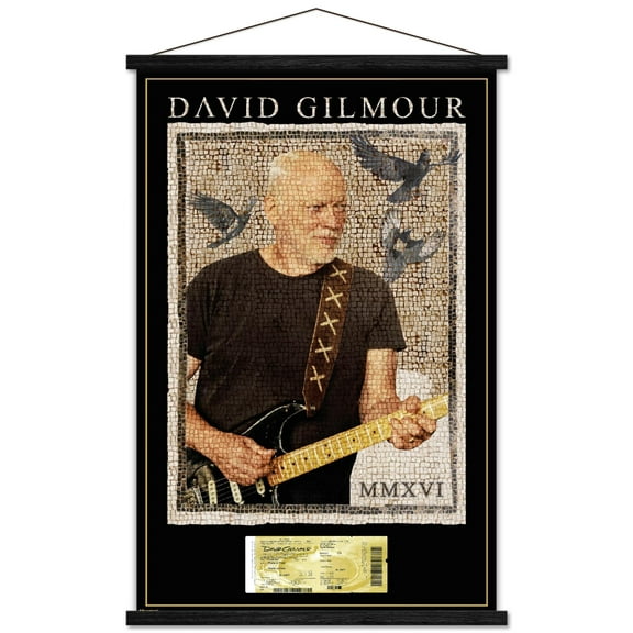 David Gilmour - Pompeii Mozaic Wall Poster with Magnetic Frame, 22.375" x 34"