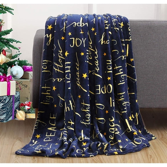 Elegant Comfort Blue, Yellow Microfiber, Polyester Throws 50" x 60"
