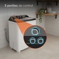 thumbnail image 4 of White Westinghouse  Lavadora Doble Tina 13 kg  WWXCTT23905BK  Gabinete en polipropileno  4 niveles de agua  3 perillas de control  Bajo consumo de energía  Ahorro de agua, 4 of 7