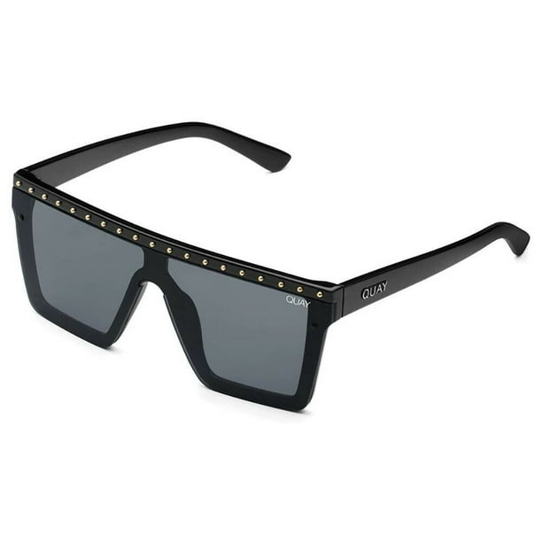 Quay x JLO "Hindsight" Shield Frame Studded Sunglasses