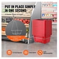 thumbnail image 5 of Shopping Baskets 12-Pack, 24L Plastic Grocery Baskets with Handles & Stand, 16.73 x 11.61 x 8.86 Inch Red Retail Store Baskets for Supermarket Shopping, 5 of 6