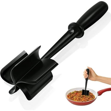 LQQBOX Meat Chopper for Hamburger, Premium Heat Resistant Masher and Smasher for Ground Beef, Ground Turkey and More, ABS Ground Beef Chopper Tool and Meat Fork, Non Stick Mix Chopper