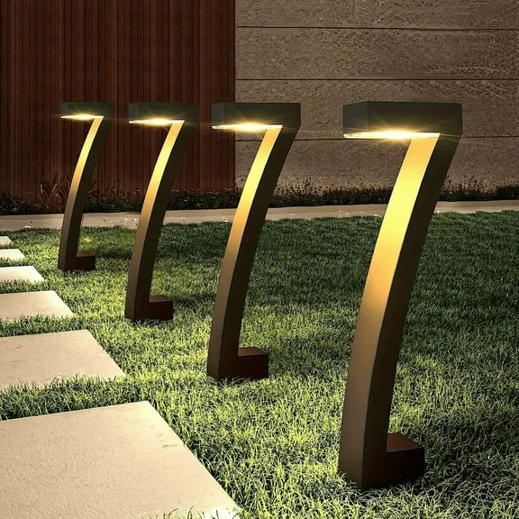 Solar Outdoor Pathway Lights, 6 Pack Bright Outdoor Solar Lights, 12 Hrs Solar Garden Lights Decorative, Auto On/Off Solar Lights for Outside Landscape Path Yard Walkway Driveway