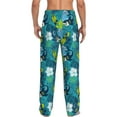 thumbnail image 3 of Goofa Shark And Leaves Printed Soft Pajama Pants for Men, Wide Leg Comfy Casual Lounge Yoga Pants-Medium, 3 of 9