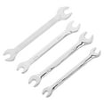thumbnail image 1 of UPOUART 4Pcs Silver Steel Open End Spanner Set with Extended Reach for Auto Repair Use, 1 of 8