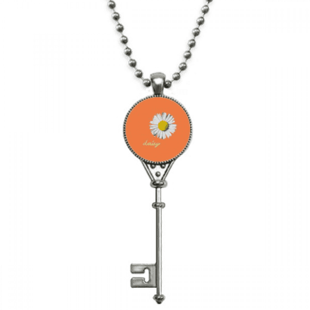 euan italy daisies naive pendant vintage necklsilver key jewelry