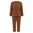 thumbnail image 6 of Delayuji Women's Pajamas Sets Winter Soft Fleece Warm Pajamas Set Flannel Pajamas Sets Loungewear Sleepwear Winter Outfits, 6 of 6