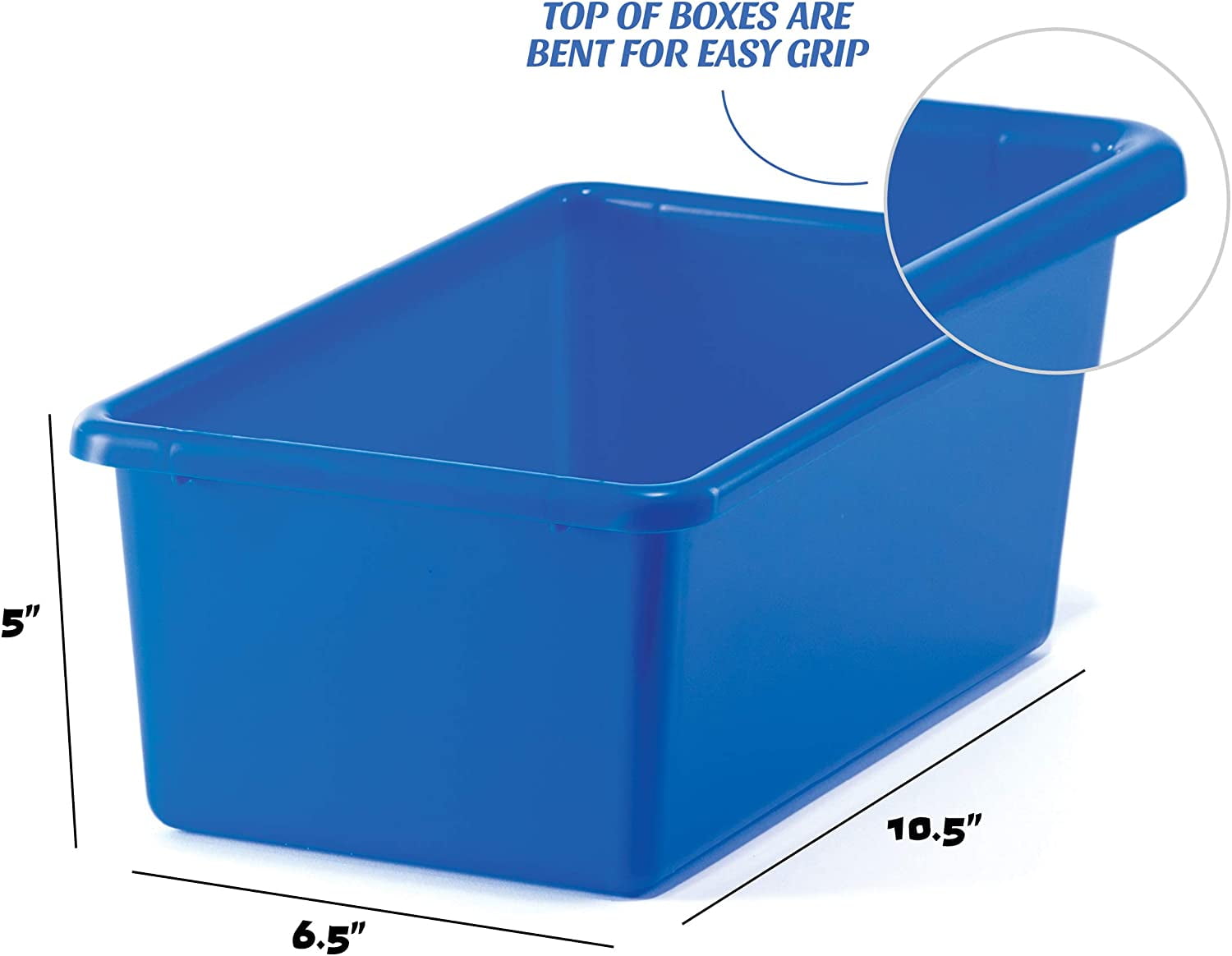 Prextex Toy Storage Bins - Pack of 4 Containers Closet Organizers Classroom Toys Organizers