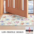 thumbnail image 3 of Pink Flowers Crystal Velvet Nonslip Floor Mat, Entryway Doormat Durable Low-Profile Mat Home Decor, Welcome Mats Washable Kitchen Bathroom Laundry Bedroom Living Room Doormats 30x17in, 3 of 7