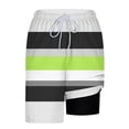 thumbnail image 5 of UVEASISHA Men's Swim Trunks with Compression Liner Color Block Stripe 2-In-1 Board Shorts Elastic Drawstring Quick Dry Shorts for Trendy Summer Streetwear Gray XXL, 5 of 7