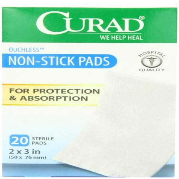 Curad NonStick Pads, 2 Inches X 3 Inches, 20 Count