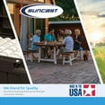thumbnail image 5 of Suncast Patio Plastic Storage & Prep Station w/ Wicker Pattern, Stoney Gray, 5 of 9
