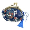 thumbnail image 3 of Monederos Con Hebilla Para Mujer Cierre Con Broche De Cambio Floral Azul Oscuro Sunnimix Monedero, 3 of 7