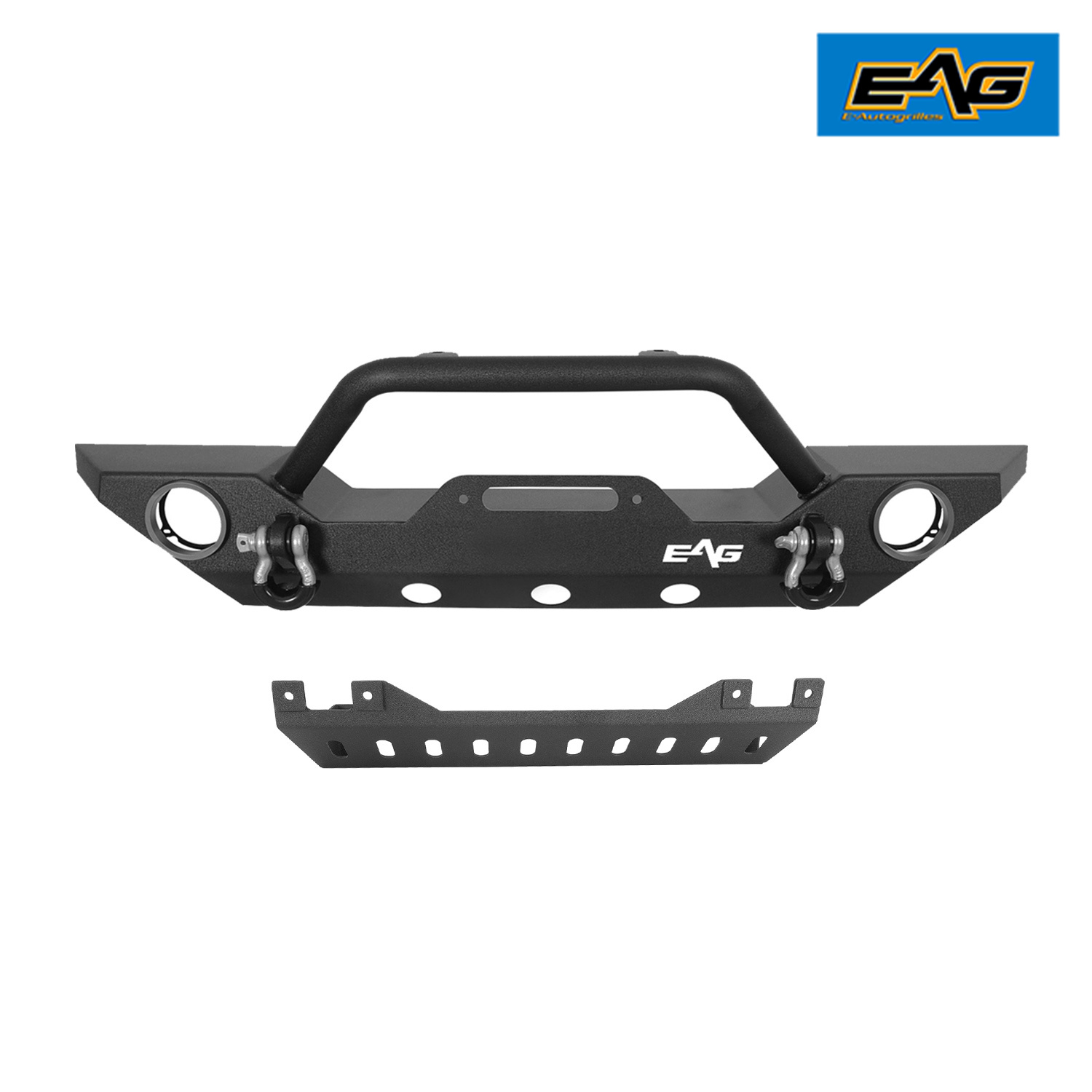 EAG Front Bumper Rock Crawler with Lower Skid Plate and Winch