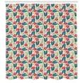 thumbnail image 3 of Flip Flop Shower Curtain, Exotic Summer Icons Hibiscus Flower Starfishes Martini Cocktail and Beach Sandals, Fabric Bathroom Set with Hooks, 69W X 70L Inches, Multicolor, by Ambesonne, 3 of 3